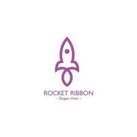 cohete lanzamiento tipo logo vector diseño ilustración