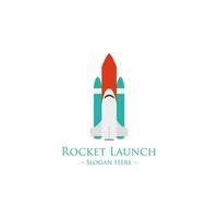 cohete Embarcacion con fuego plano icono. vector ilustración con volador cohete. proyecto puesta en marcha