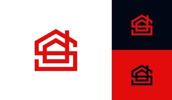 Abstract real estate logo with letters SD vector