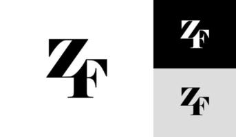 ZF letter monogram logo vector