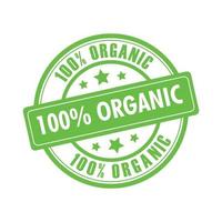gratis vector 100 orgánico Insignia pegatina vector para comida márketing