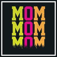 Retro vintage t shirt design Mom T-shirt Design Happy mothers day t-shirt design vector Free Vector