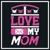 Retro vintage t shirt design Mom T-shirt Design Happy mothers day t-shirt design vector Free Vector