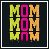 Mom T-shirt Design Happy mothers day t-shirt design vector Free Vector
