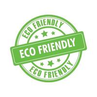 Vector eco friendly green leaf label sticker