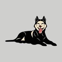 ilustración vectorial de perro de dibujos animados vector