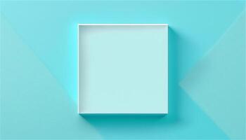 Pastel blue empty paper texture background template, banner for advertising. Rectangular geometric shapes. Copy space. space for text. . photo