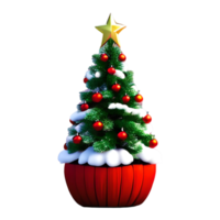 3d Lovely Green Christmas Tree png