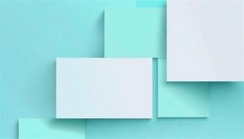 Pastel blue empty paper texture background template, banner for advertising. Rectangular geometric shapes. Copy space. space for text. . photo