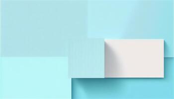 Pastel blue empty paper texture background template, banner for advertising. Rectangular geometric shapes. Copy space. space for text. . photo