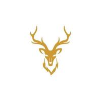 Deer head with horns and big head vector