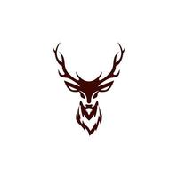 Deer head with horns and big head vector