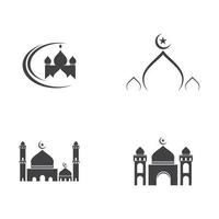 Mosque Moslem icon vector Illustration