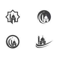 Mosque Moslem icon vector Illustration