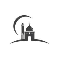 Mosque Moslem icon vector Illustration