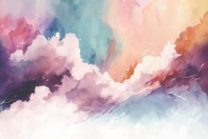 Abstract colorful watercolor background photo