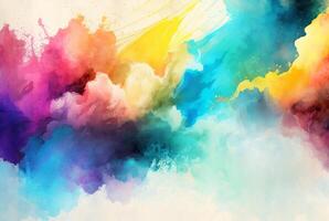 Abstract colorful watercolor background photo