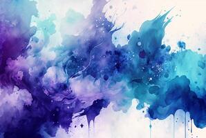 Abstract colorful watercolor background photo