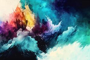Abstract colorful watercolor background photo