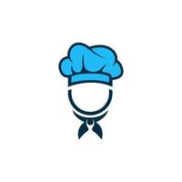 Chef hat with beard and mustache on white background vector