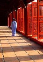 Hue, Vietnam, 2023 - Young Vietnamese Woman at the Imperial Citadel in Hue, Vietnam photo