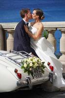 Sorrento, Italia, 2022 -italiano recién casados en Sorrento, Italia foto