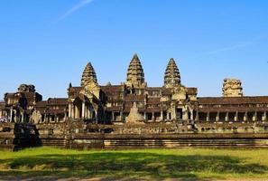 Side view of Angkor Wat in Cambodia photo