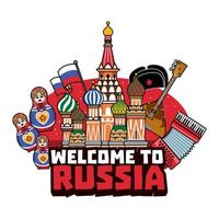 welcome to russian design vector