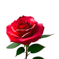 hermoso rosado Rosa flor con verde hojas png