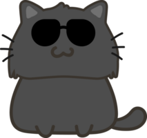 gatto con occhiali da sole cartone animato personaggio ritagliare png