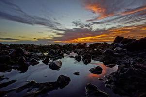 Sunset over the sea photo