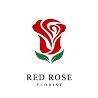 Rose flower logo vector design. female and beauty emblem for your business.