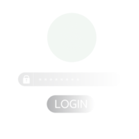 Anmeldung Symbol Bildschirm und Fingerabdruck Scanner png