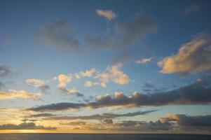 Sunset over the sea photo