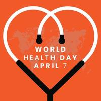 World Health Day observed on April 7th every year. Vector illustration.