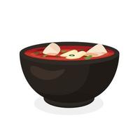 delicioso sundubu coreano suave tofu estofado ilustración vector