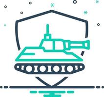 mix icon for defence vector