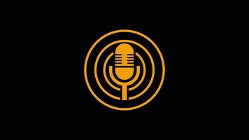 podcast animatie logo en symbool video