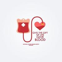 Vector Illustration of Blood Donation. Save Life and Be a Hero