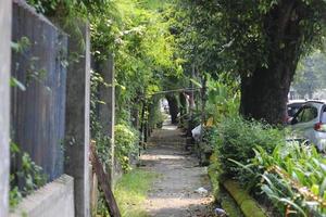 a narrow path for pedestrians photo