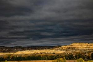 l calm autumn mountain landscape from aragon spain photo