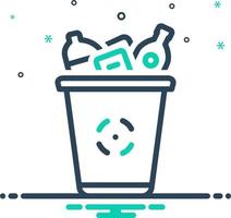 mix icon for waste vector