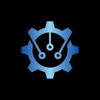 Gear engine tech modern simple logo vector