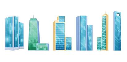 Futuristic Towers and buildings in modern style vector illustration