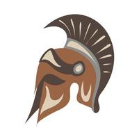 Spartan warrior symbol, emblem. Spartan helmet logo, Spartan Greek gladiator helmet logo. vector