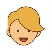 Face Profile Images, Vector illustration in flat style