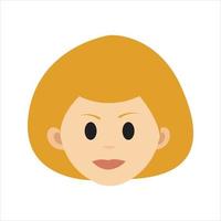 Face Profile Images, Vector illustration in flat style