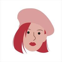 Face Profile Images, Vector illustration in flat style