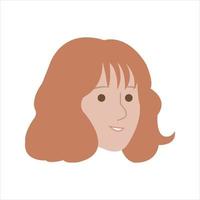 Face Profile Images, Vector illustration in flat style