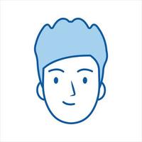 Face Profile Images, Vector illustration in flat style